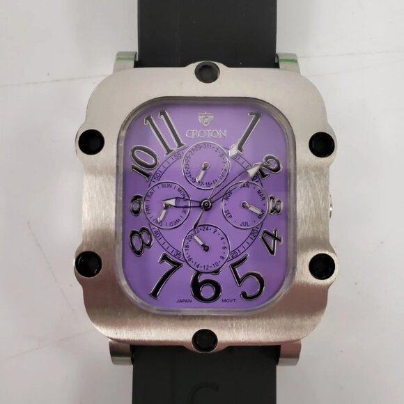 (80187-2) Croton Industrial Multi Function Auto Watch - Picture 1 of 14